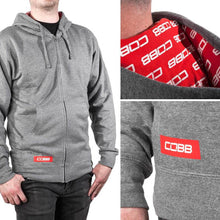 Load image into Gallery viewer, Cobb Grey Zippered Hoodie - Large