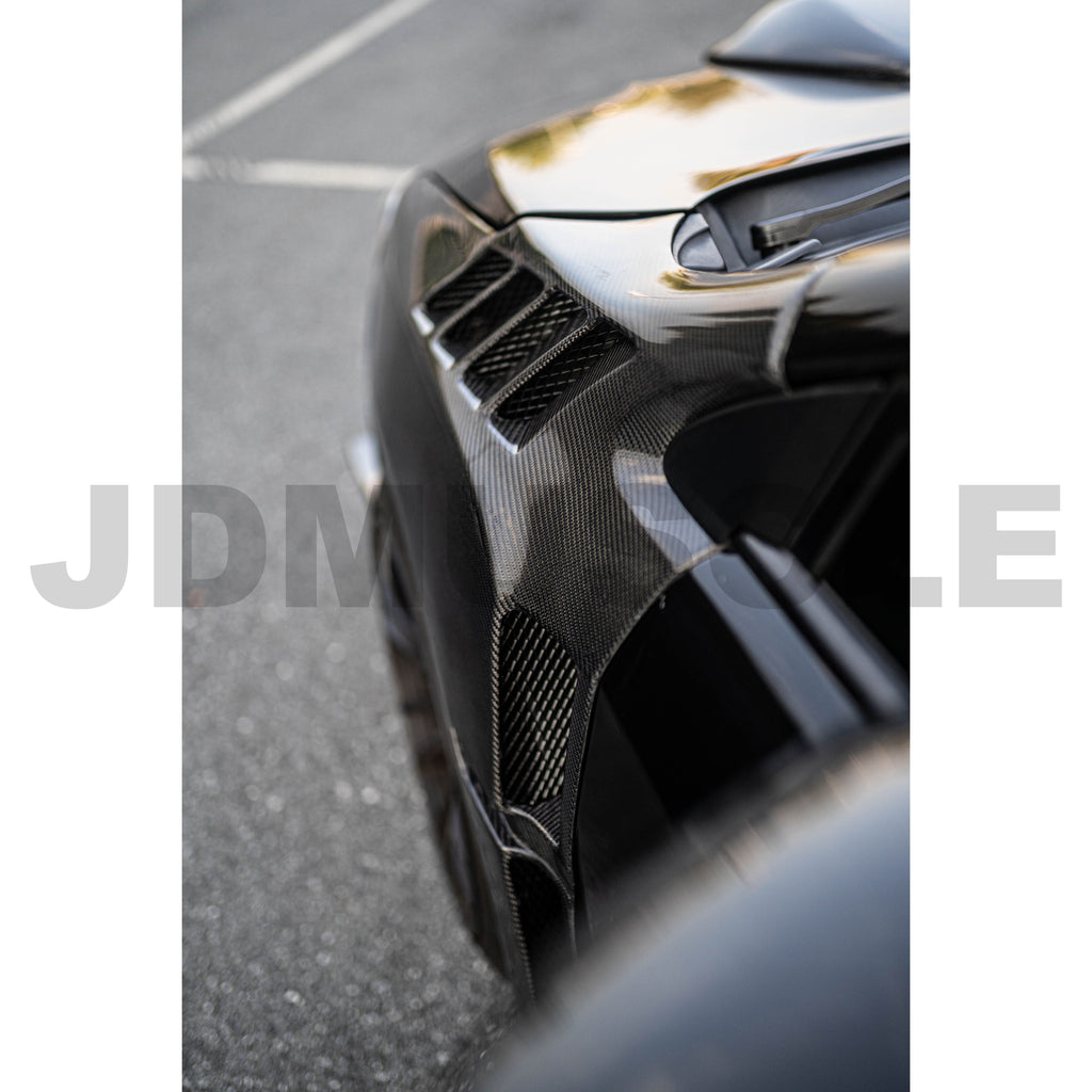 JDMuscle Tanso Carbon Fiber/FRP Vented Fenders - Subaru WRX / STI 2015-2021