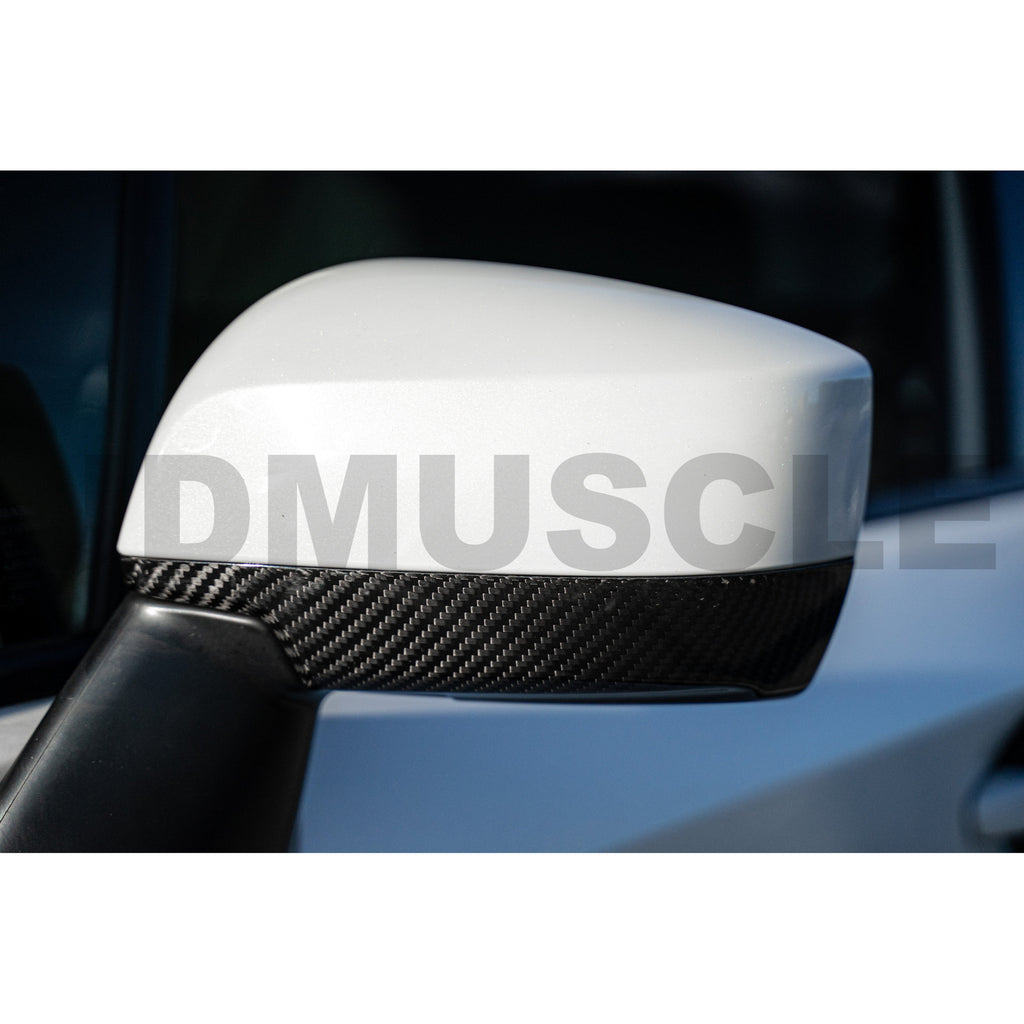 JDMuscle Tanso Dry Carbon Fiber Side Mirror Lower Trim Covers - Subaru WRX / STI 2015-2021