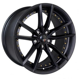 Option Lab S409 Matte Black w/ Gold Rivets Wheel