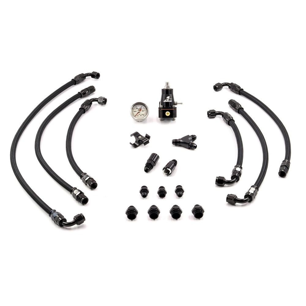 SMY Top Feed PTFE Fuel Line Kit w/ Fuel Pressure Regulator - Subaru WRX 2002-2014 / STi 2004-2021