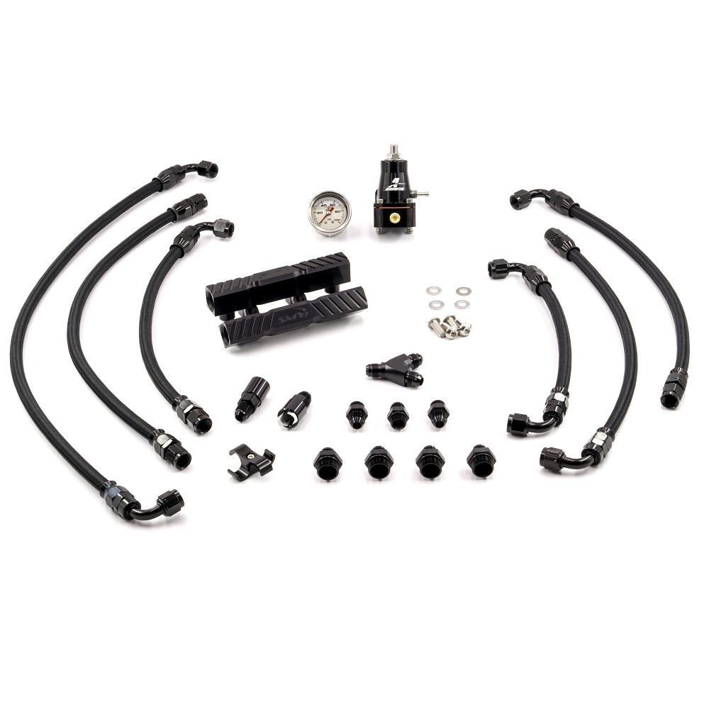 SMY Top Feed PTFE Fuel Line Kit w/ Fuel Rails & Fuel Pressure Regulator - Subaru WRX 2002-2014 / STi 2004-2021
